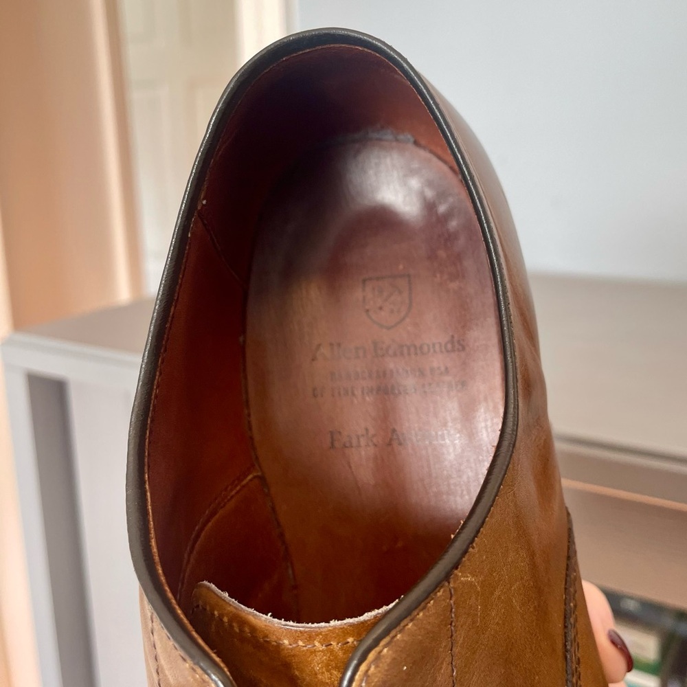 Allen Edmonds Park Avenue Cap-Toe Oxford Men’s Dress Shoe 10.5D - Picture 11 of 14